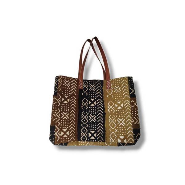 Sac Bogolan marron noir afrique artisanal