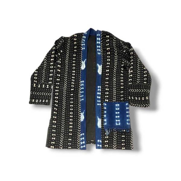 Veste Unisexe Bogolan Poche Bleue